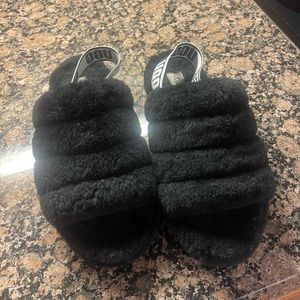 Black ugg slippers